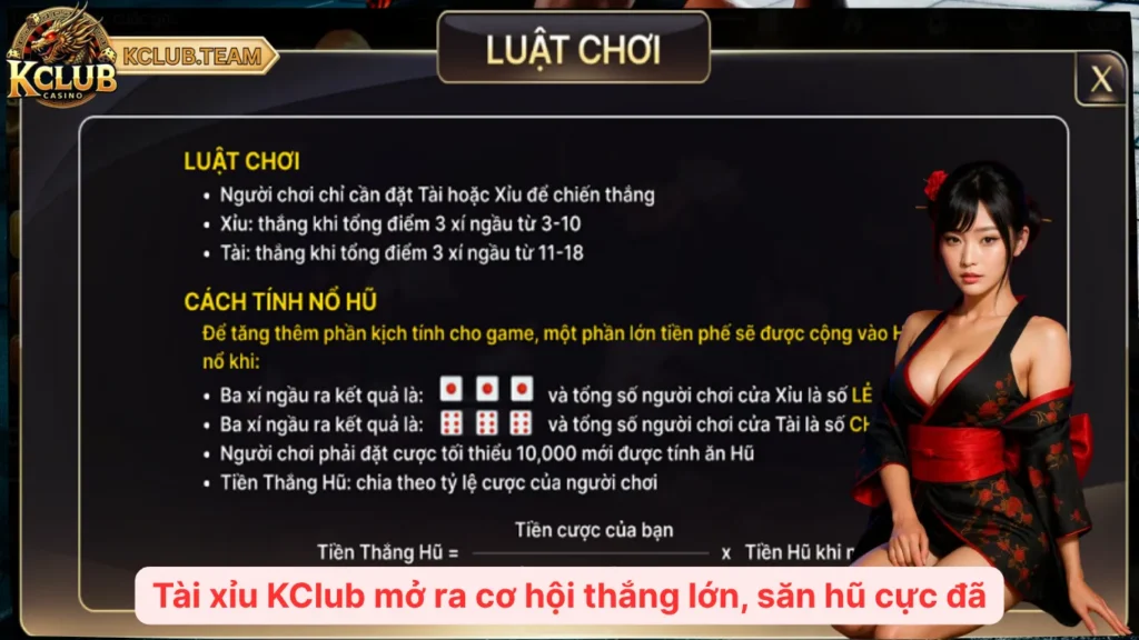 Cách Chơi Tài Xỉu Online Tăng 99% Tỷ Lệ Thắng 2 Tài xỉu KClub mở ra cơ hội thắng lớn, săn hũ cực đã