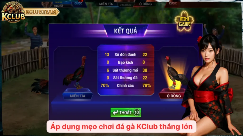 Đá Gà KClub – Sàn Đấu Ảo Triệu Xu, Giao Diện Cực Nét 3 Áp dụng mẹo chơi đá gà KClub thắng lớn
